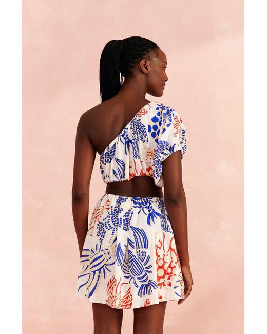 FARM Rio Offwhite Mixed Lobsters Mini Dress in Natural Lyst