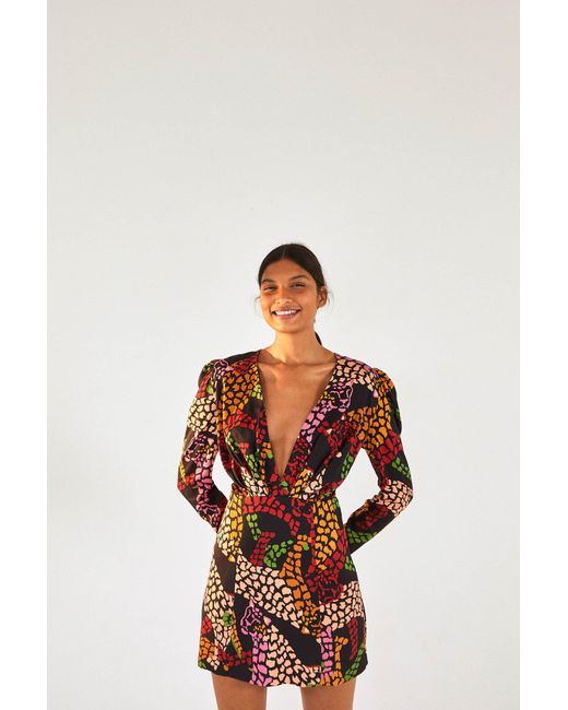 FARM Rio Black Leopard Dress | Lyst