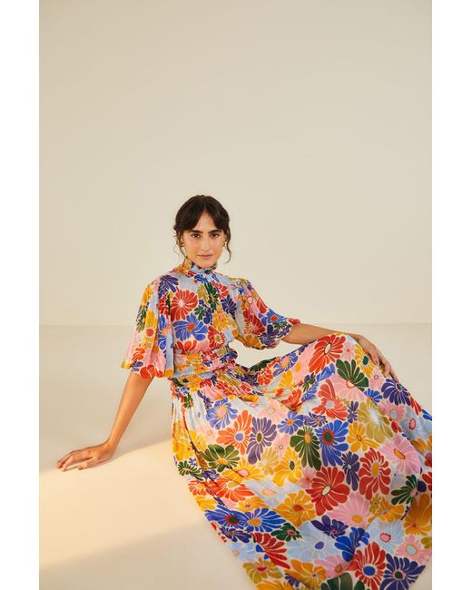 FARM Rio Sand Sunny Daisies Maxi Dress Lyst