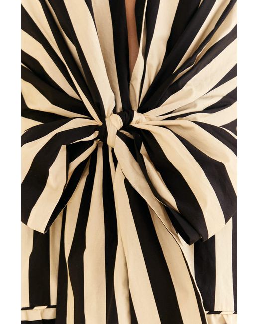 FARM Rio Black Mixed Stripes Short Sleeve Mini Dress | Lyst