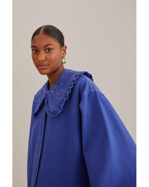 FARM Rio Alix Hotfix Jacket in Blue Lyst