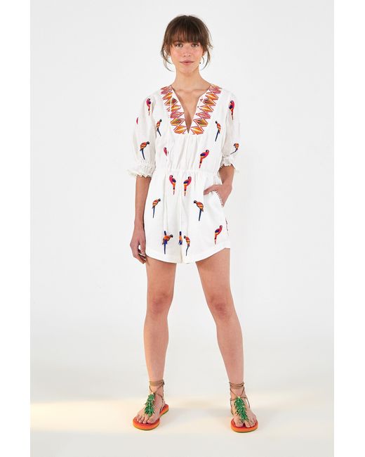 mixed print jumpsuit