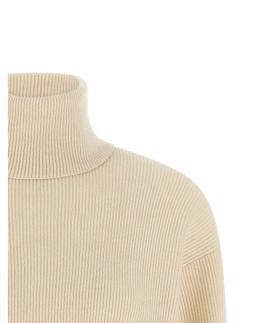 Brunello Cucinelli Natural English Ribbed Sweater
