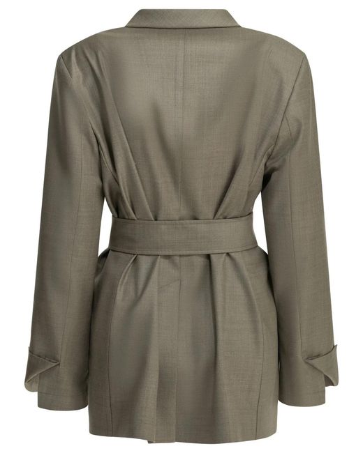 Sa Su Phi Green Wool Silk Jacket