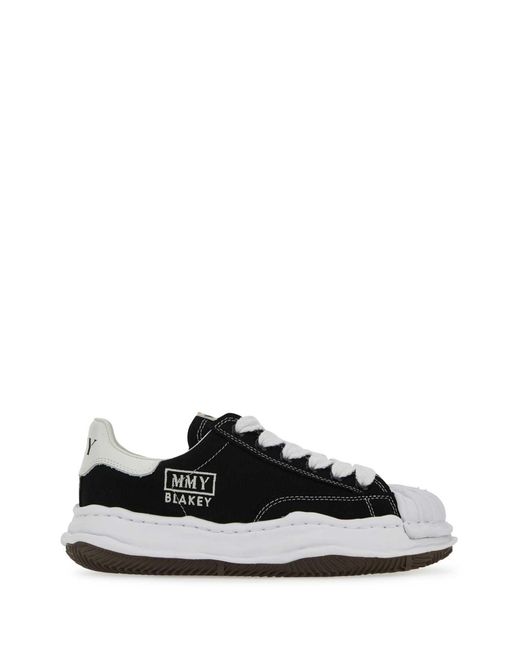 Maison Mihara Yasuhiro Black Blakey/ Original Sole Canvas Low-Top Sneaker