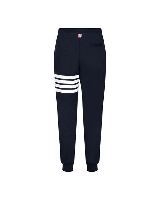 Thom Browne Blue Fleece Sweatpants for men