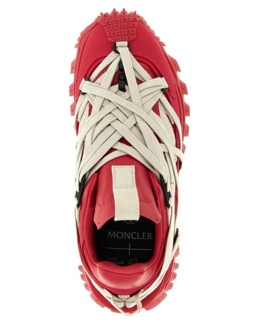 Rick Owens Red Moncler + 'Trailgrip Megalace' Sneakers