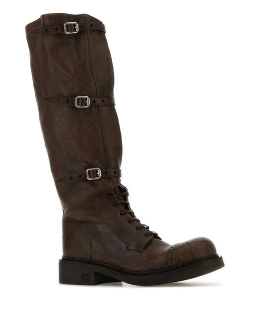 Miu Miu Brown Stivali