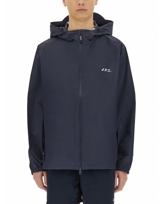 A.P.C. Blue Polyester X Asics Meadow Jacket