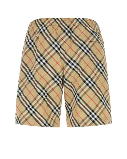 Burberry Natural Check Swim Shorts for men