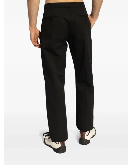 McQueen Black Cotton Blend Pant for men