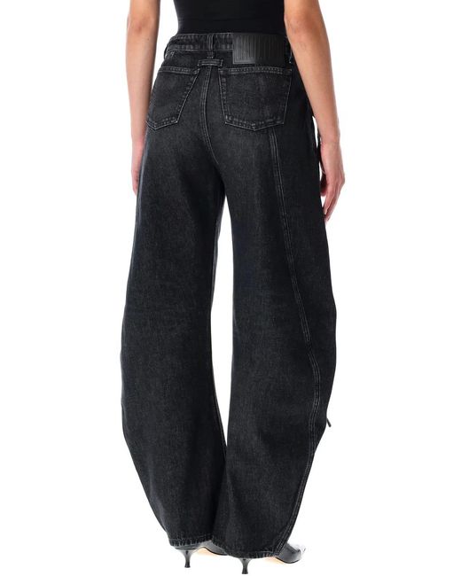 Jean Paul Gaultier Black Denim Strap Loose-Fit Jeans