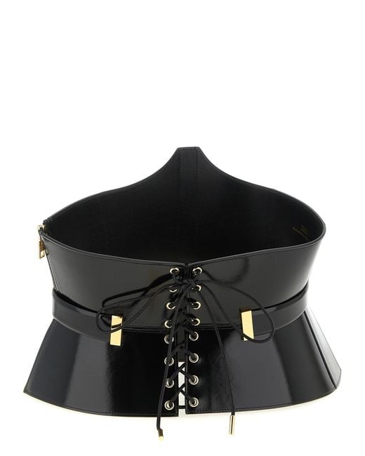Elisabetta Franchi Black Corset Belt