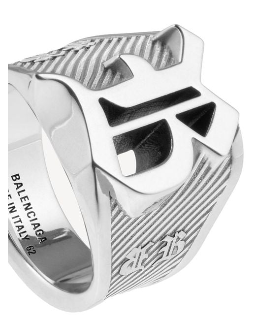Balenciaga White "Chevalier Melrose" Ring