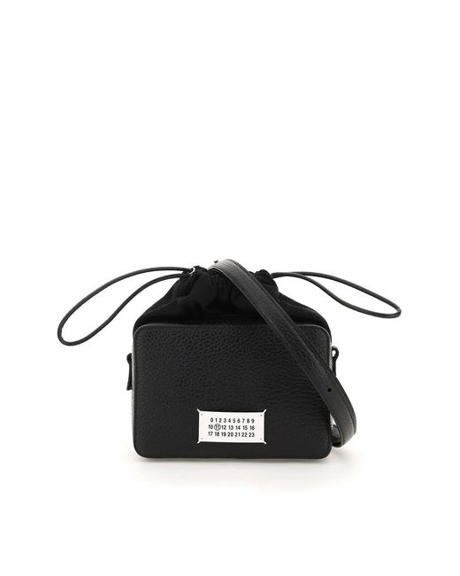 Maison Margiela Black Leather And Fabric 5Ac Bucket Bag