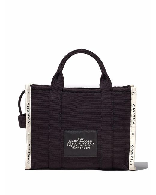 Marc Jacobs Black Canvas The Tote Shopping Bag