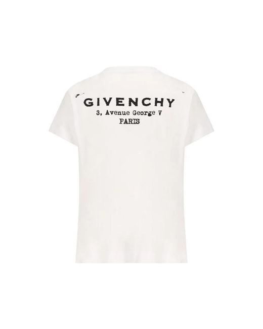 Givenchy White Cotton T-Shirts