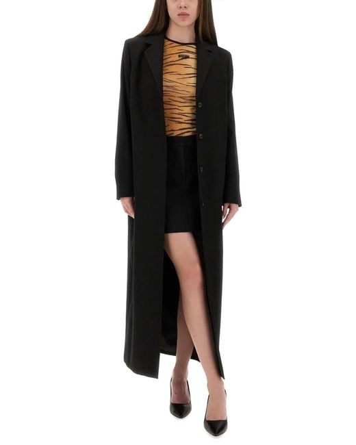 Moschino Black Long Tailored Coat