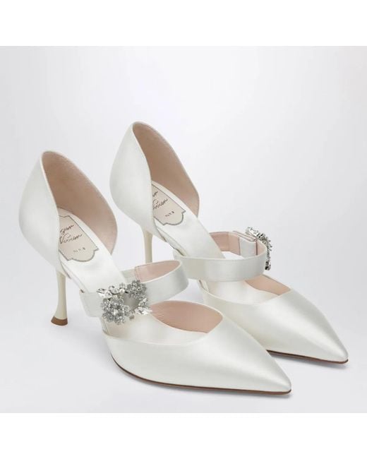 Roger Vivier White Mary Jane Dorsay Efflorescence