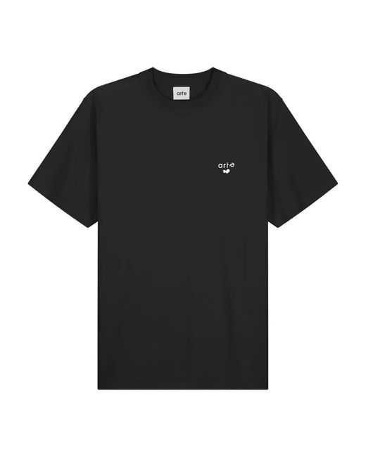 Arte' Black "Heart" Logo T-Shirt for men