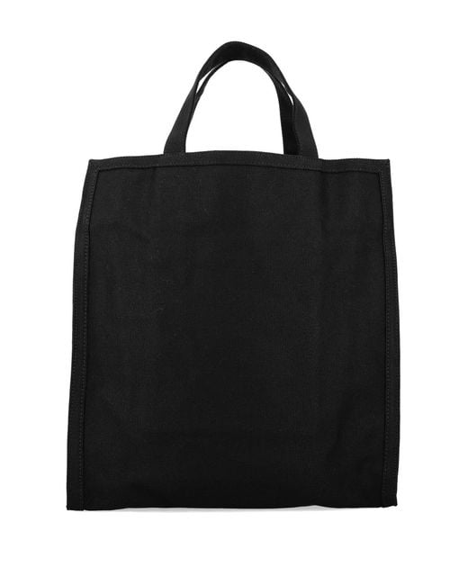 A.P.C. Black Cotton Cabas Recuperation Handbag for men