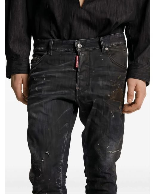 DSquared² Gray Cotton Trousers for men