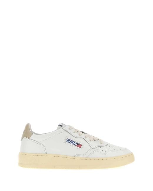 Autry White Medalist Low Ll27 Lea for men