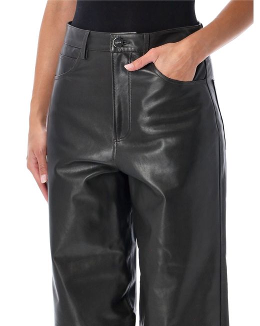 Rohe Black Bruun Leather Baggy Pant