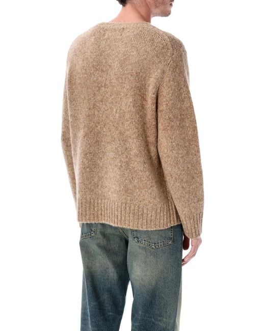 Corridor NYC Blue Wool Alpaca Blend Crewneck Sweater for men