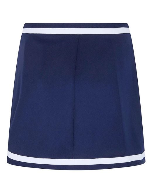 Sporty & Rich Blue Sporty & Rich Serif Logo "Mila" Skirt