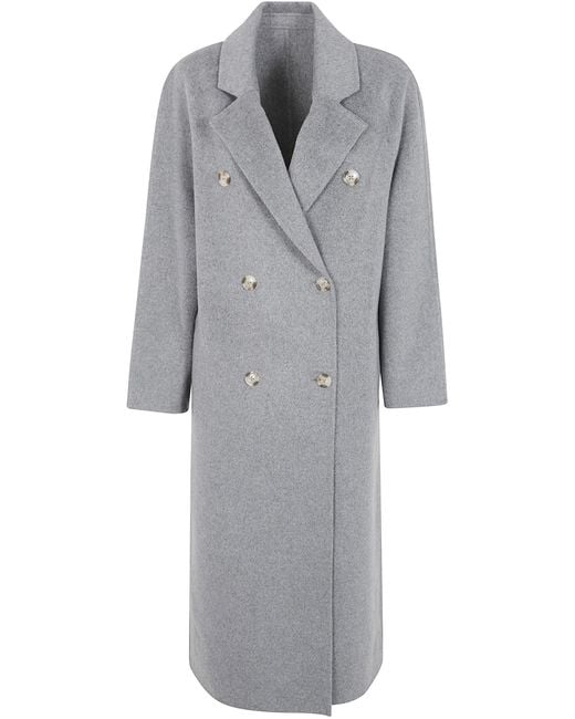 Loulou de Saison Gray "Irvin" Double Breasted Coat