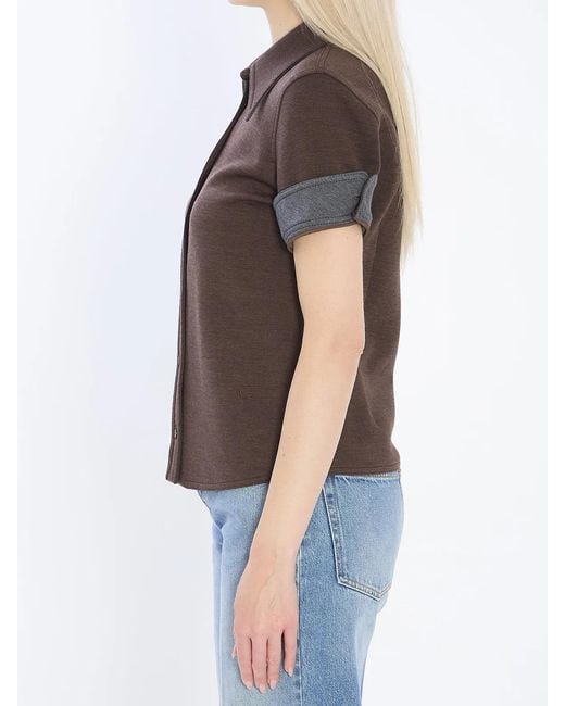 Gucci Black Cotton And Wool Jersey Shirt