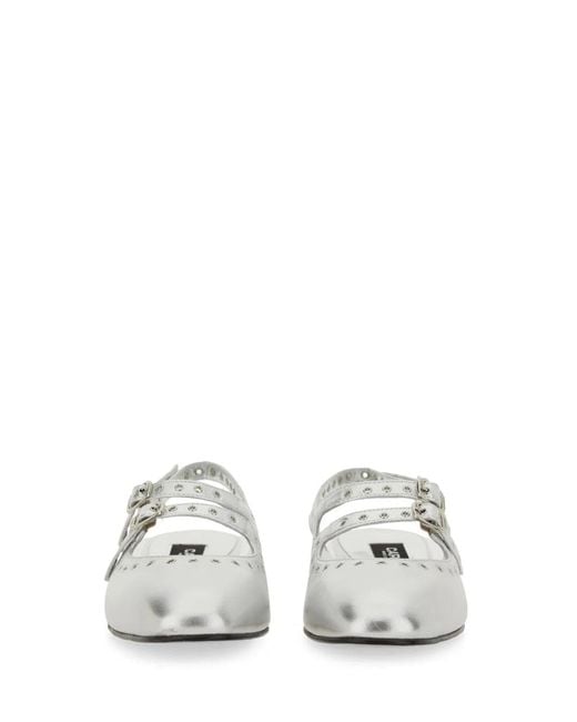 CAREL PARIS White Mary Jane Slingback "Queen"