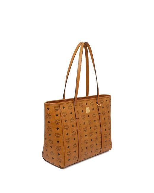 MCM Brown Brandy Polyurethane Bag