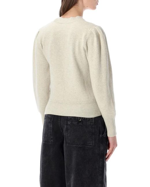 Isabel Marant Blue Isabel Marant Etoile Marant Étoile Kelaya Wool-Blend Puff-Sleeve Sweater