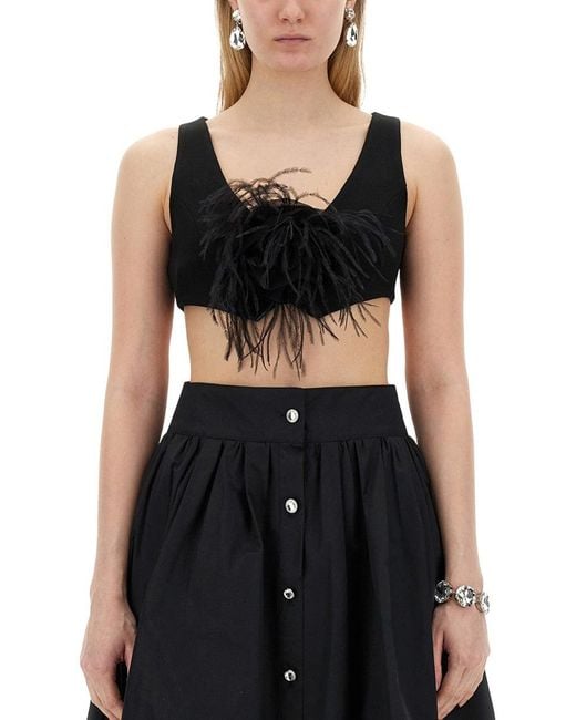 Moschino Couture Women's Black Vests With Rose