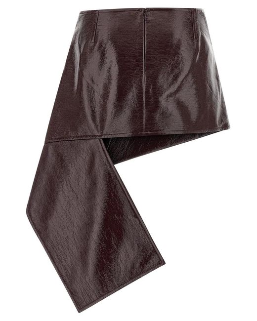 Courreges Purple 'Fold Vinyl Mini' Skirt