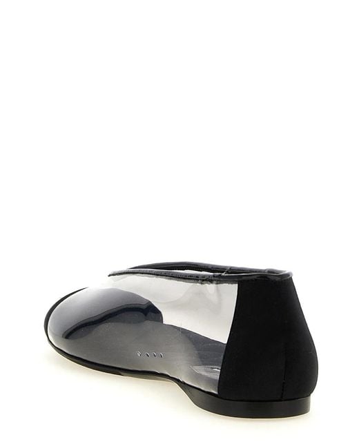 Moschino Black Pvc Ballet Flats