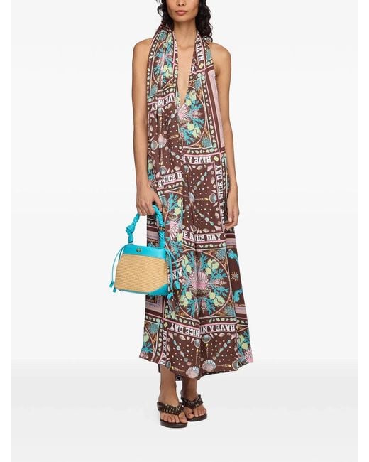 Ganni Blue Bou Bucket Bag