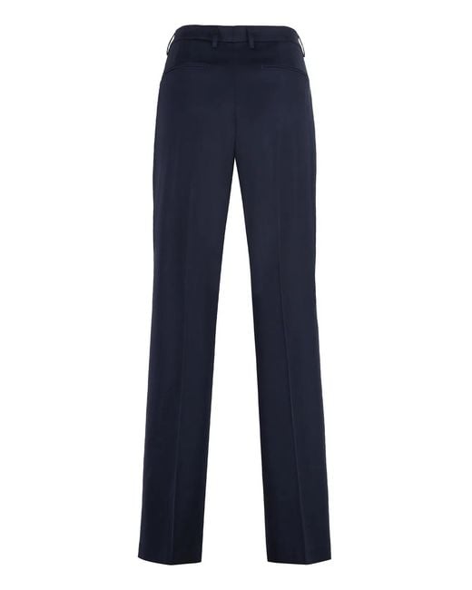 PT01 Blue Stretch Viscose Trousers