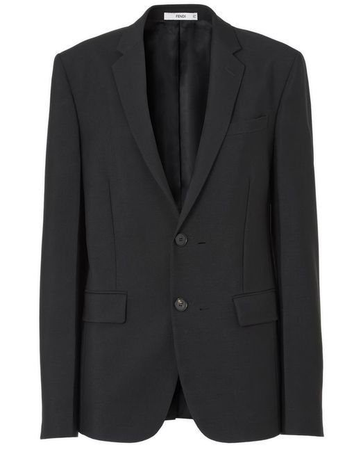 Fendi Black Single-Breasted Blazer