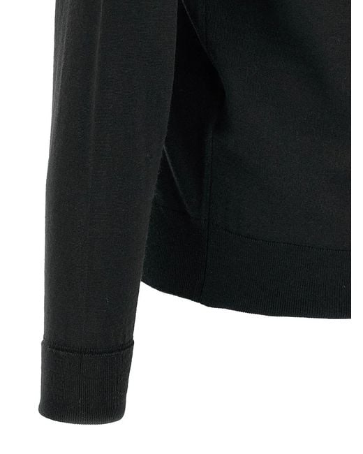John Smedley Black 'Bobby' Pullover for men