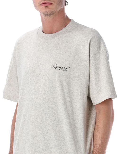 Represent White Owners Club Script T-Shirt for men