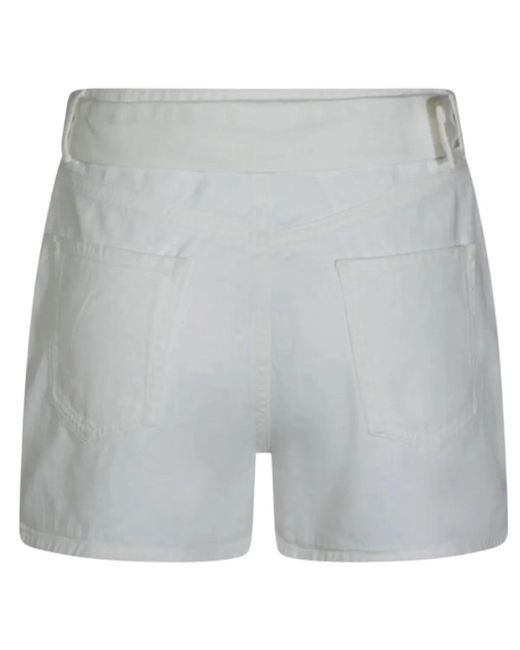Twinset White Snow Cotton Shorts