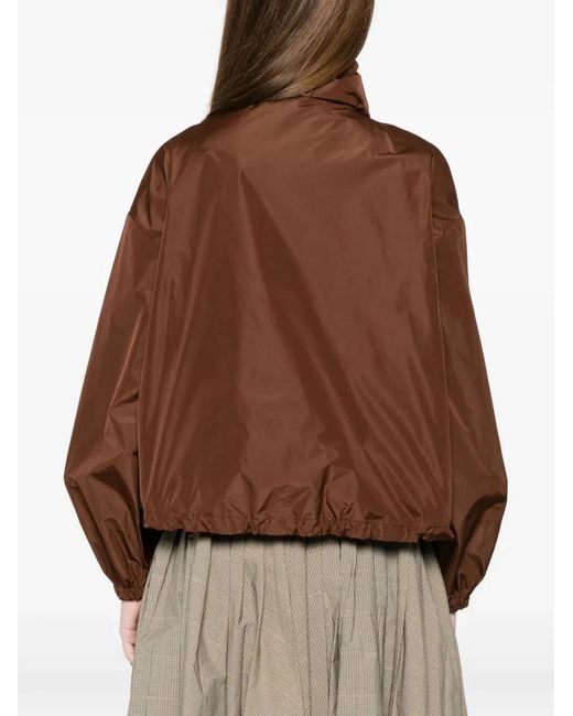 Herno Brown New Techno Taffeta Short Jacket