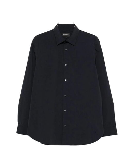 Emporio Armani Blue Nylon Shirt for men