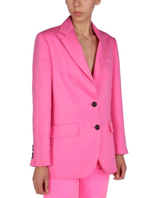 MSGM Pink Single-Breasted Jacket