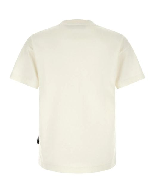 Palm Angels White 'Neck Logo' T-Shirt for men