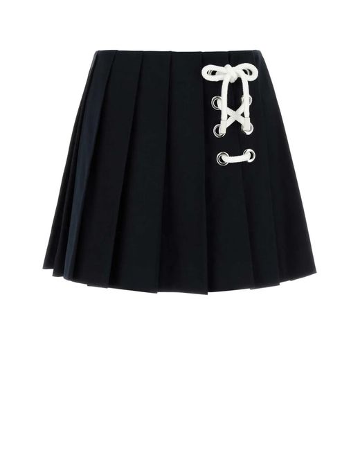 Prada Black Midnight Drill Mini Skirt