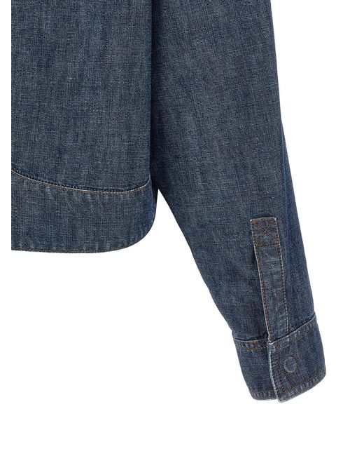 Fendi Blue Chambray Denim Jacket